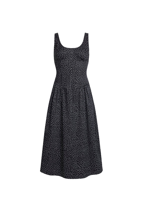 Lioness LUNA ROSA MAXI DRESS NOIR POLKA