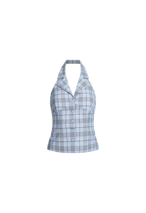 Lioness LURE TOP BABY BLUE PLAID