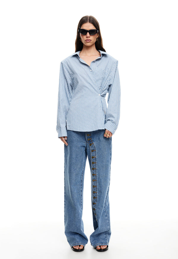 Lioness NOTTING HILL SHIRT BABY BLUE CHECK