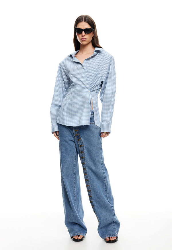 lioness NOTTING HILL SHIRT BABY BLUE CHECK
