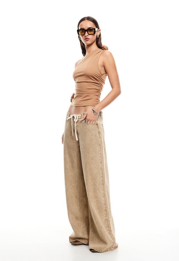 Lioness RENDEZVOUS ONE SHOULDER TOP CAMEL