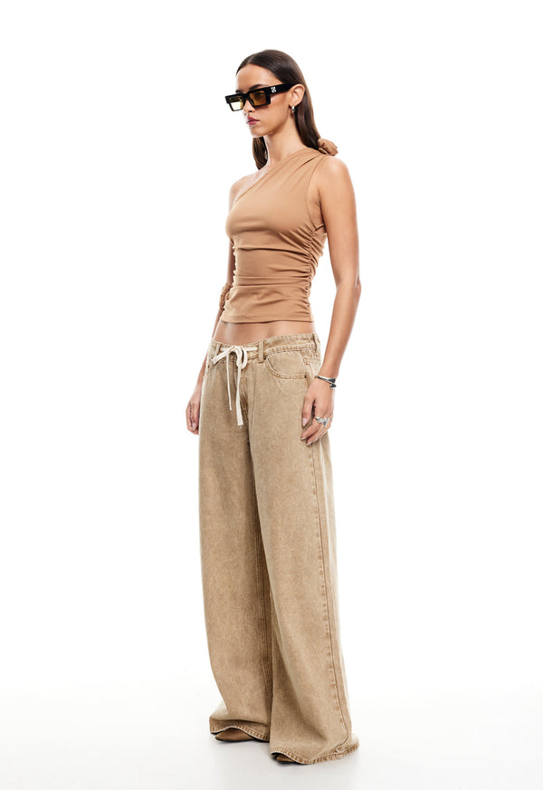 Lioness RENDEZVOUS ONE SHOULDER TOP CAMEL