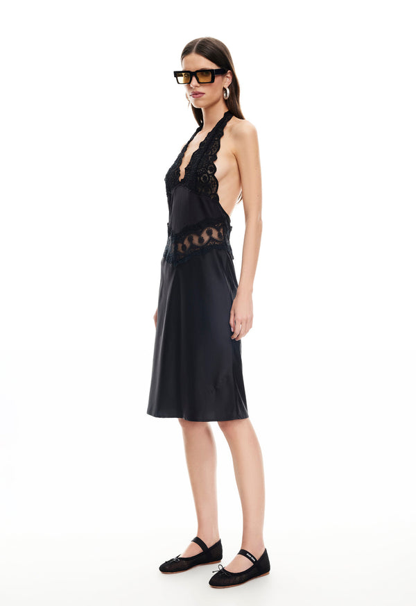 Lioness SOLANA MIDI DRESS ONYX