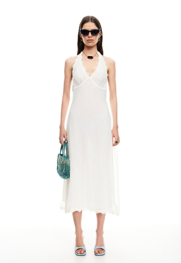 Lioness STARS ALIGN MIDI DRESS CREAM