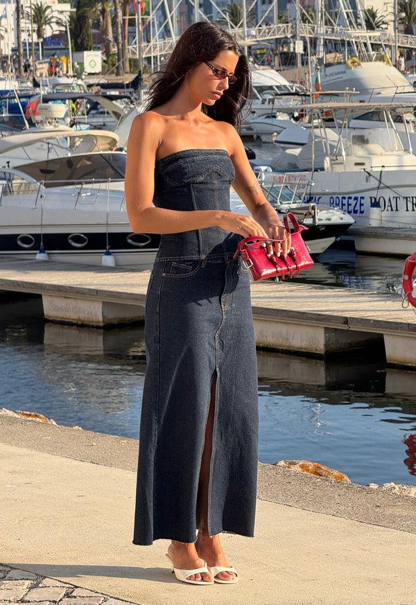 Lioness SUPER SWEET MAXI SKIRT INDIGO