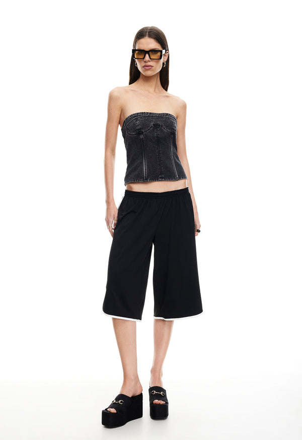 lioness SWEETNESS STRAPLESS TOP WASHED ONYX