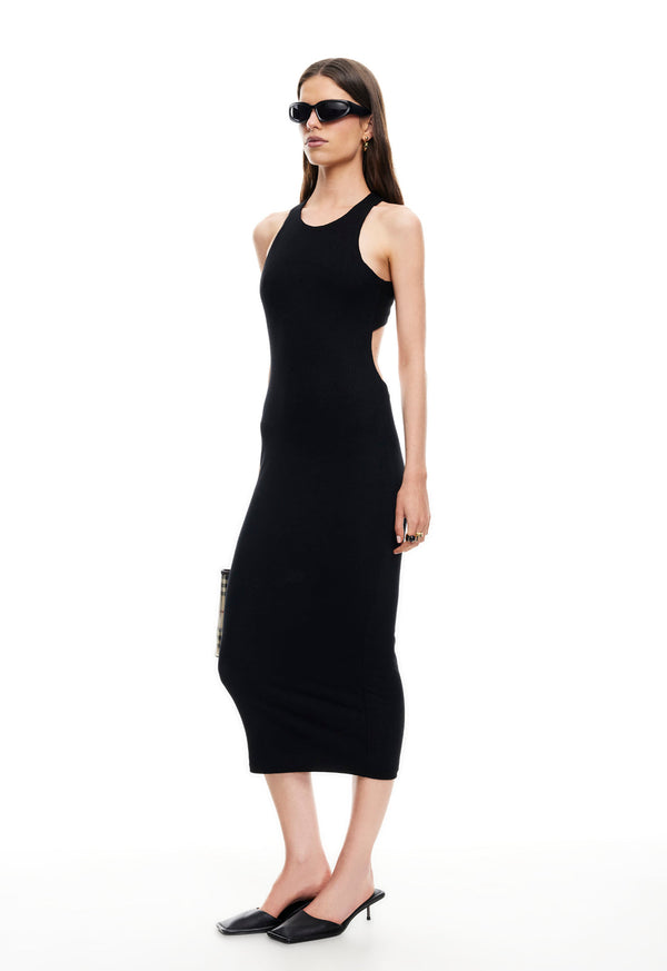 Lioness UNDONE MIDI DRESS ONYX