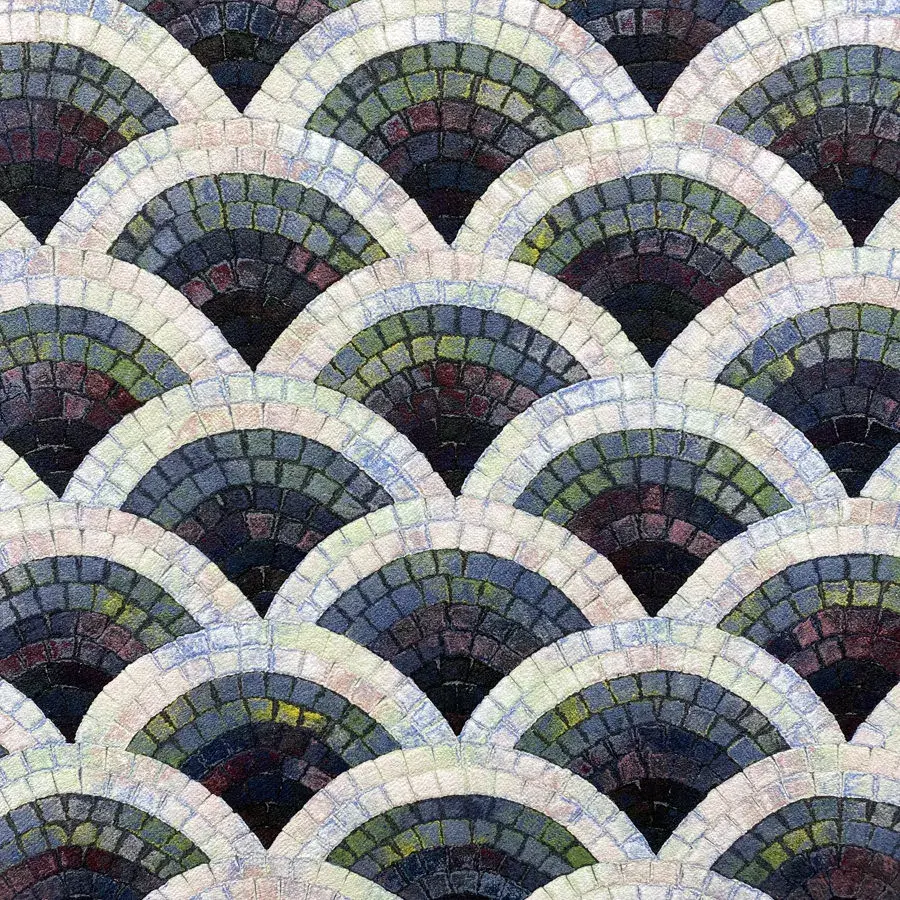 liora manne Scallop Mosaic Plum