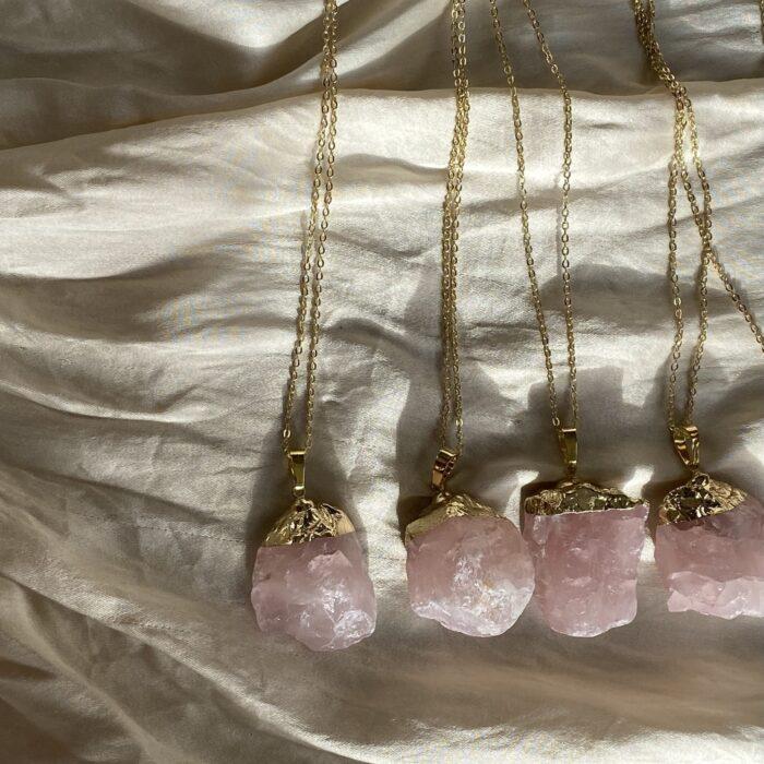 Liou Amore Rose Quartz Necklace