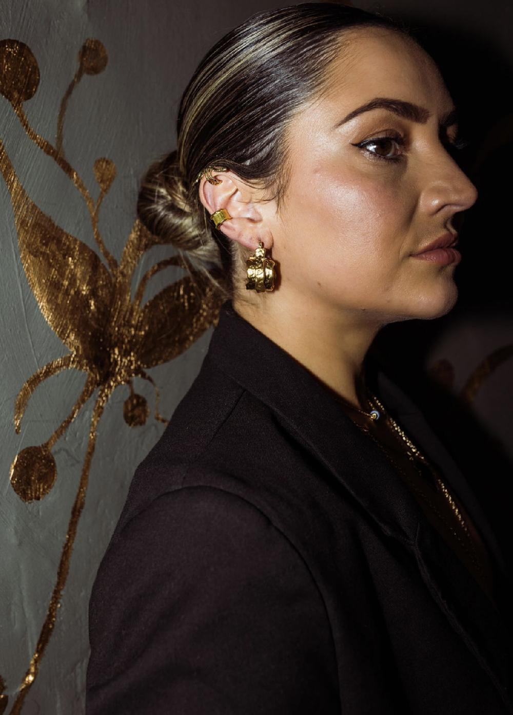 Liou Amren Hammered Gold Earrings