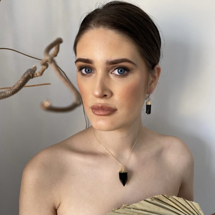 liou Anais Black Obsidian Necklace