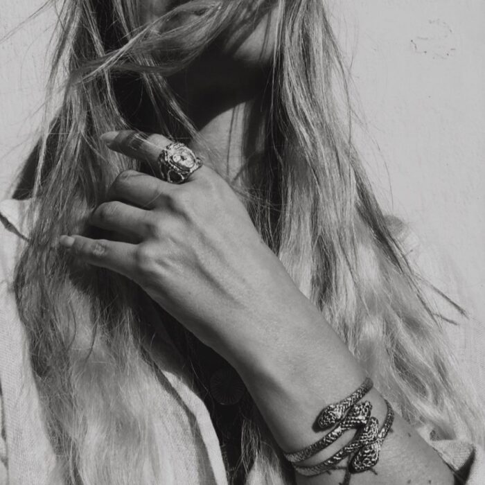 Liou Boa Silver Snake Bangle