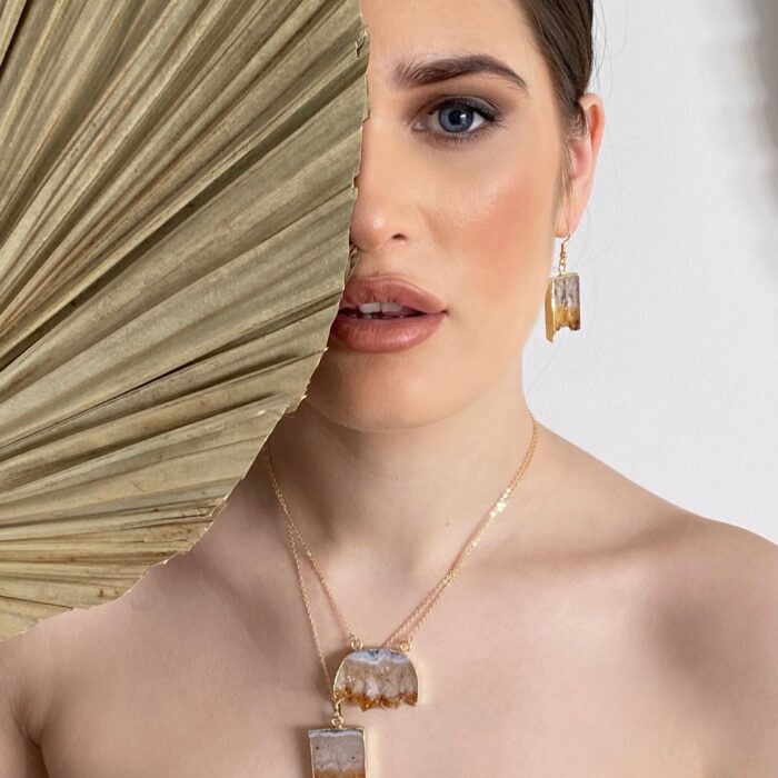 liou Half Moon Citrine Pendant