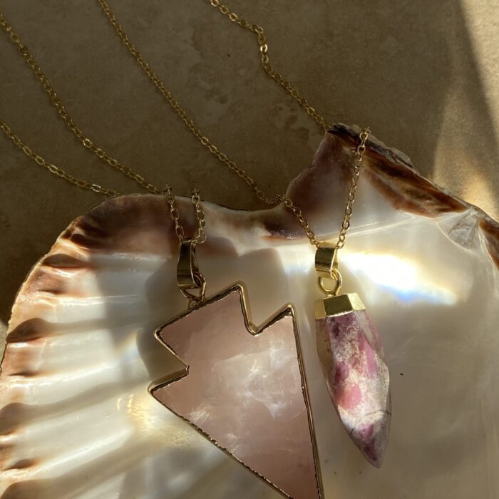 Liou Indiee Rose Quartz Necklace