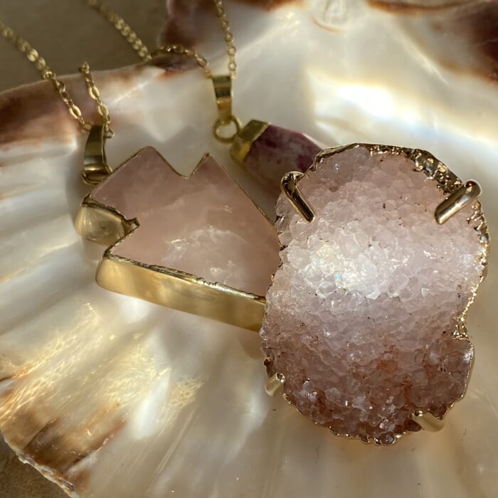 Liou Indiee Rose Quartz Necklace