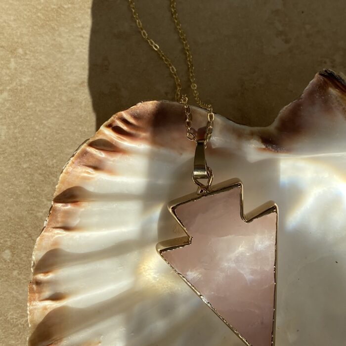 liou Indiee Rose Quartz Necklace