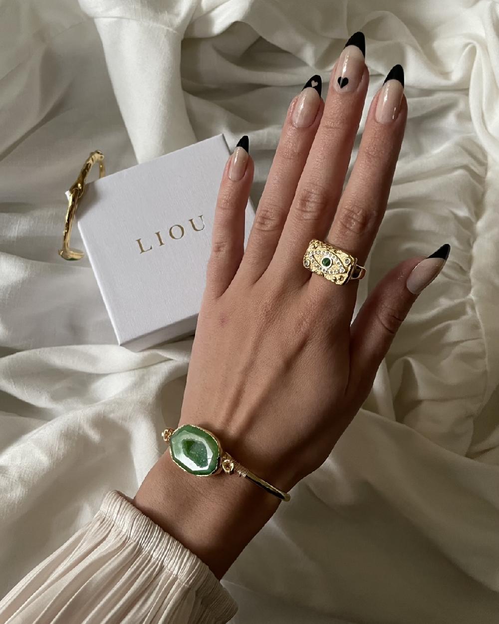 liou Malachite Eye Ring
