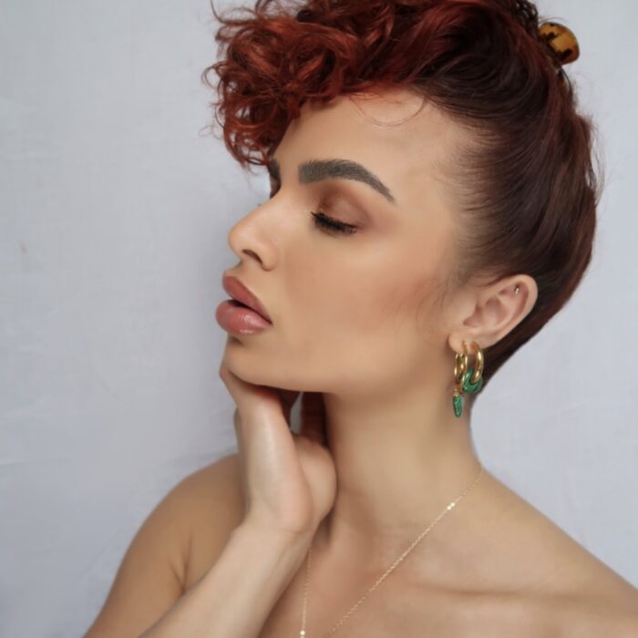 Liou Malachite Hoops