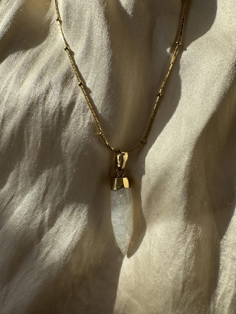 liou Moonstone Spike Necklace