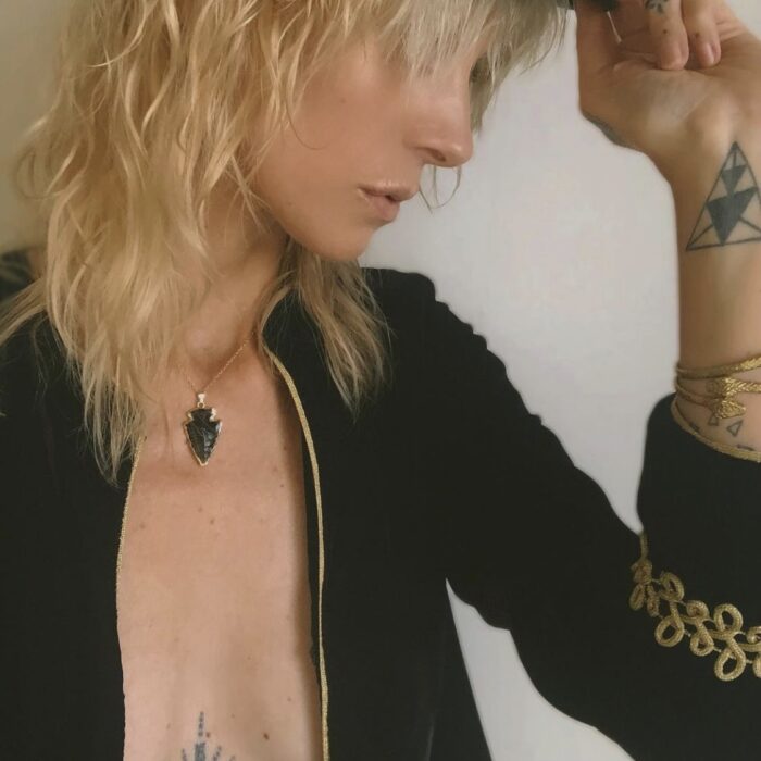 Liou Nirvana Gold Black Agate Necklace