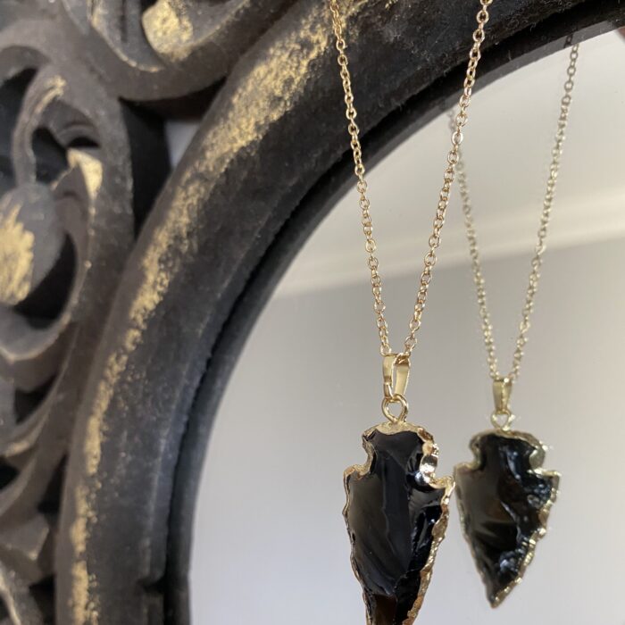 Liou Nirvana Gold Black Agate Necklace