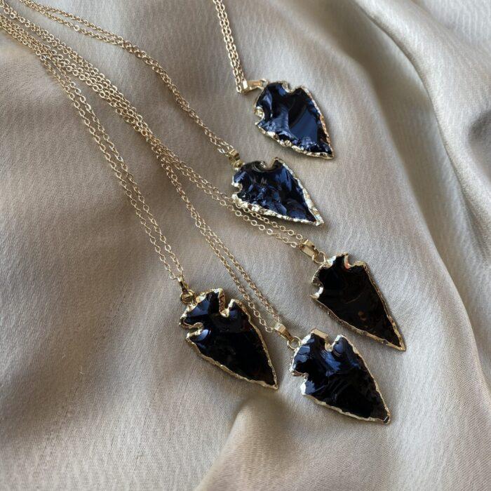 Liou Nirvana Gold Black Agate Necklace