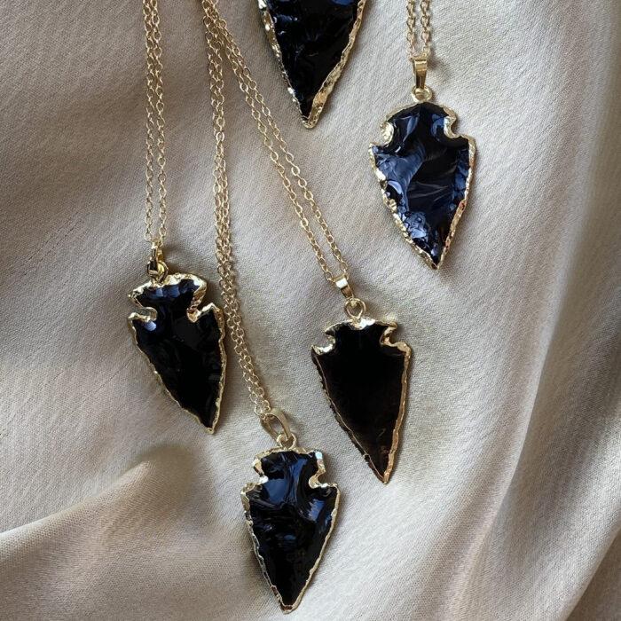 liou Nirvana Gold Black Agate Necklace