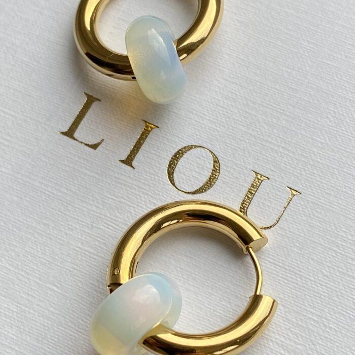 liou Opalite Hoops