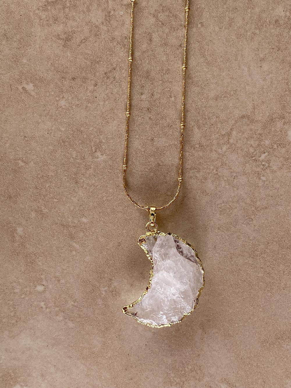 Liou Quartz Moon Necklace