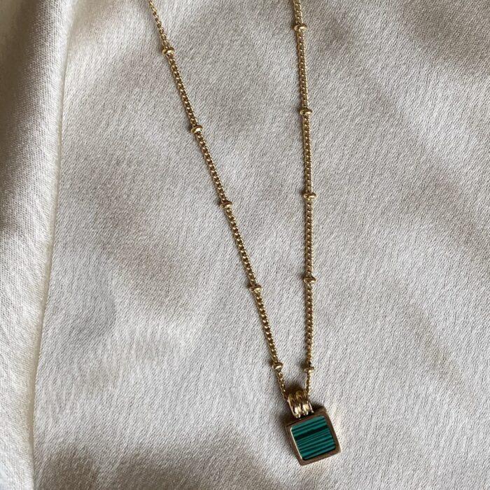 Liou Sienna Malachite Necklace