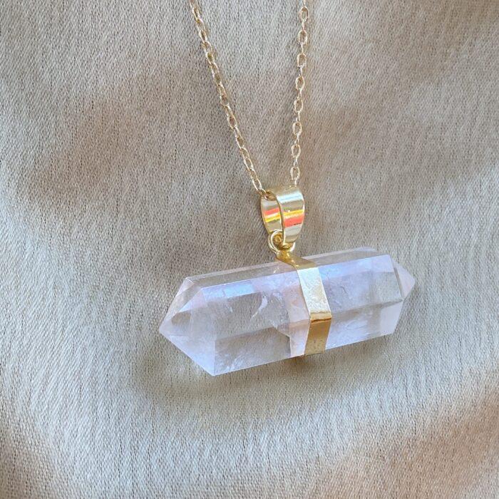 Liou Taey Gold T Bar Necklace