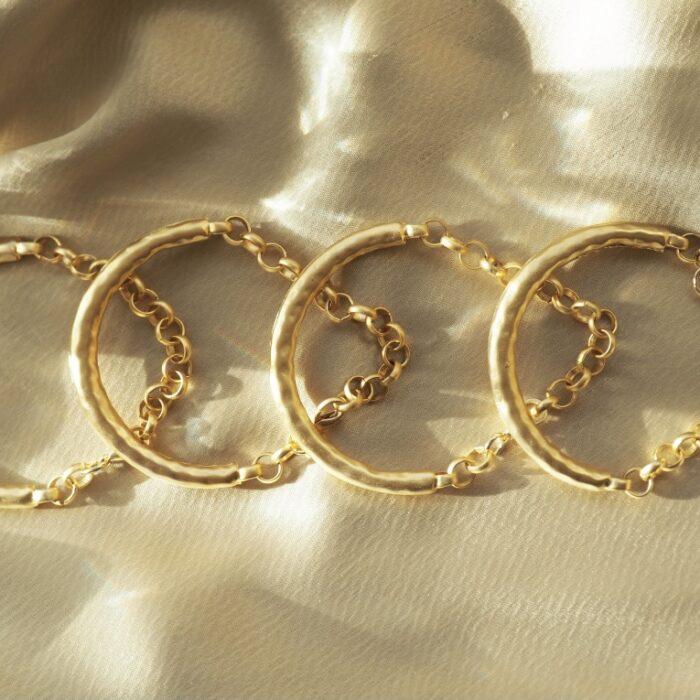 Liou Torqua Gold Chain Bangle