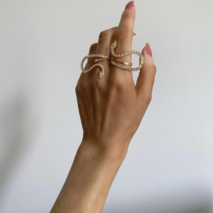 liou Viper Gold Snake Ring