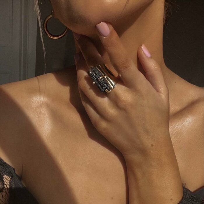 Liou Zara Black Tourmaline Ring