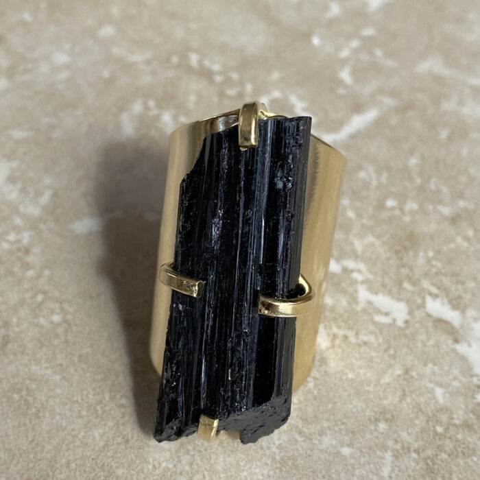 Liou Zara Black Tourmaline Ring