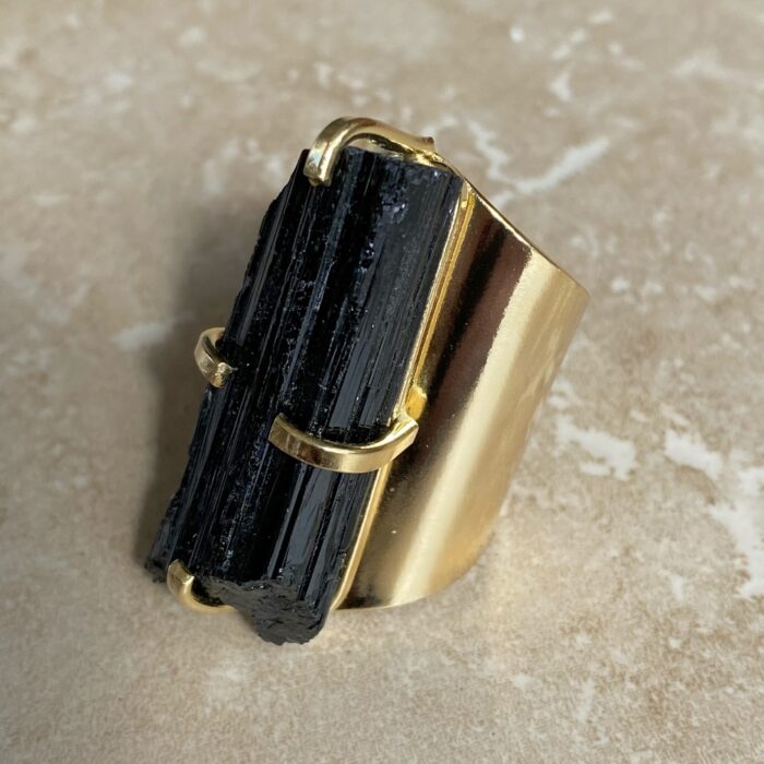 liou Zara Black Tourmaline Ring
