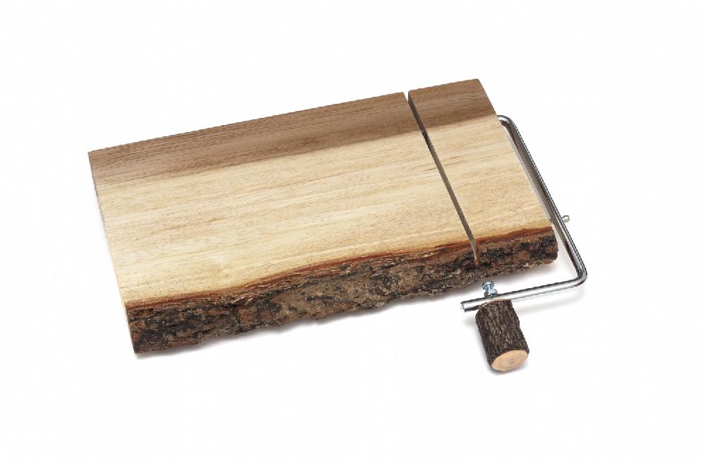lipper International Acacia Bark Slab Cheese Slicer