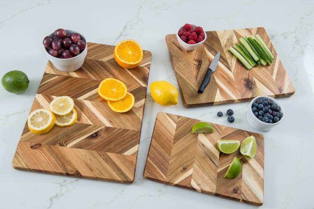 Lipper International Acacia Herringbone Cutting Board Medium