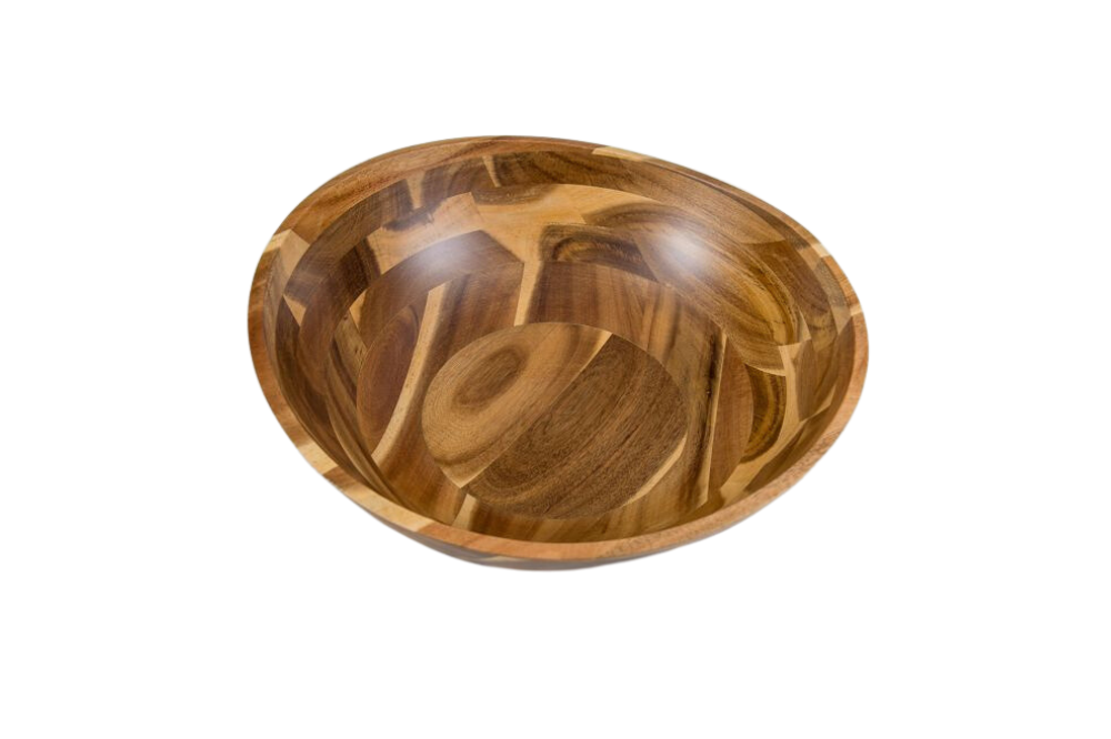 Lipper International Acacia Natural Round Flared Bowl