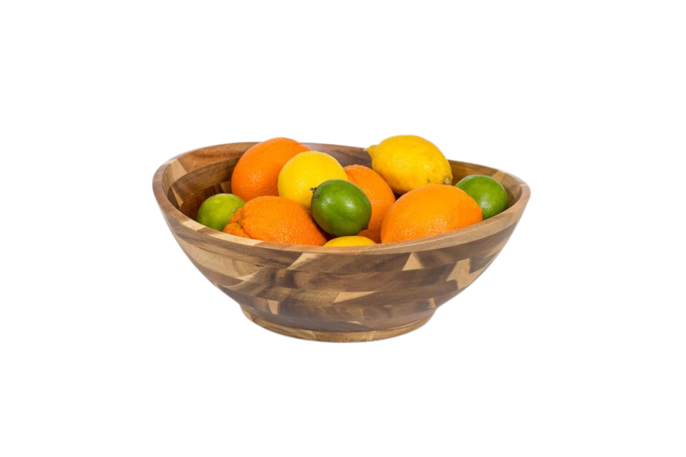 Lipper International Acacia Natural Round Flared Bowl