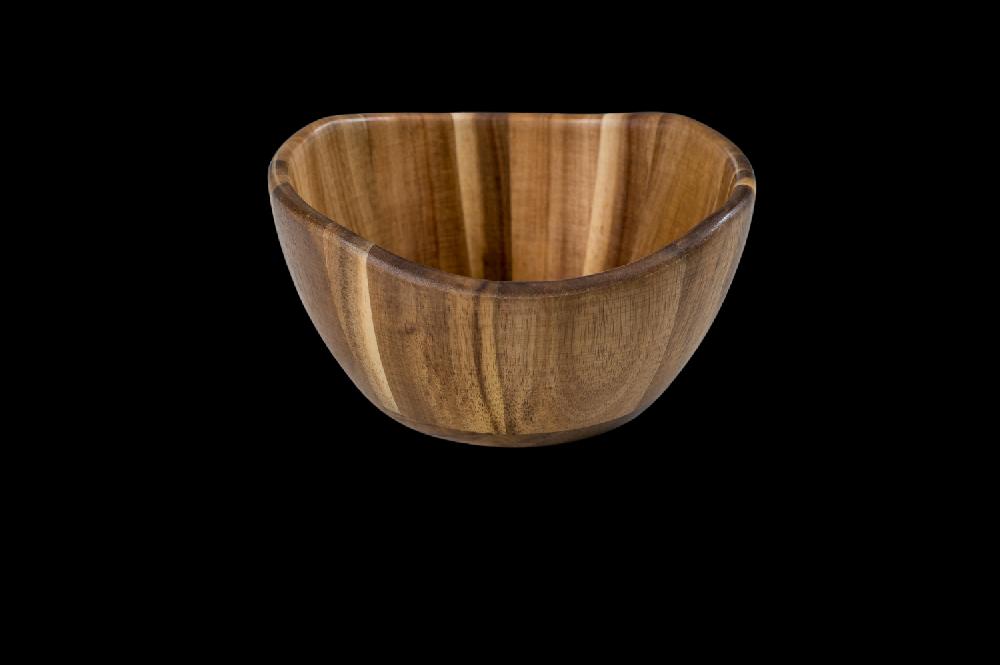 lipper international Acacia Wave Small Bowl with Natural Finish