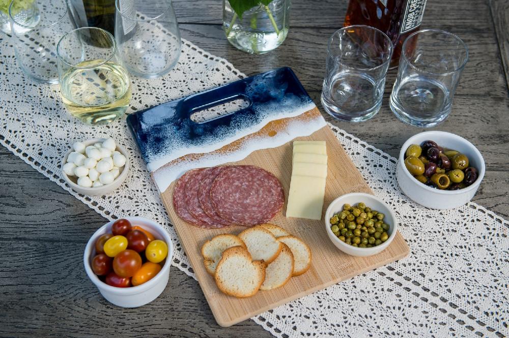 Lipper International Bamboo Board With Wave Design Large