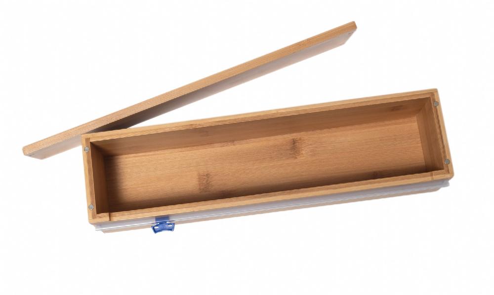 Lipper International Bamboo Single Wrap Dispenser With Cutter