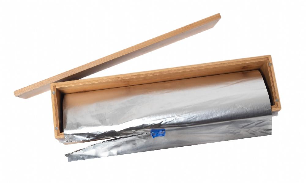 Lipper International Bamboo Single Wrap Dispenser With Cutter