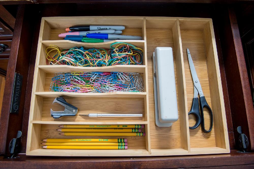 Lipper International Bamboo Utensil Holder 7 Compartments