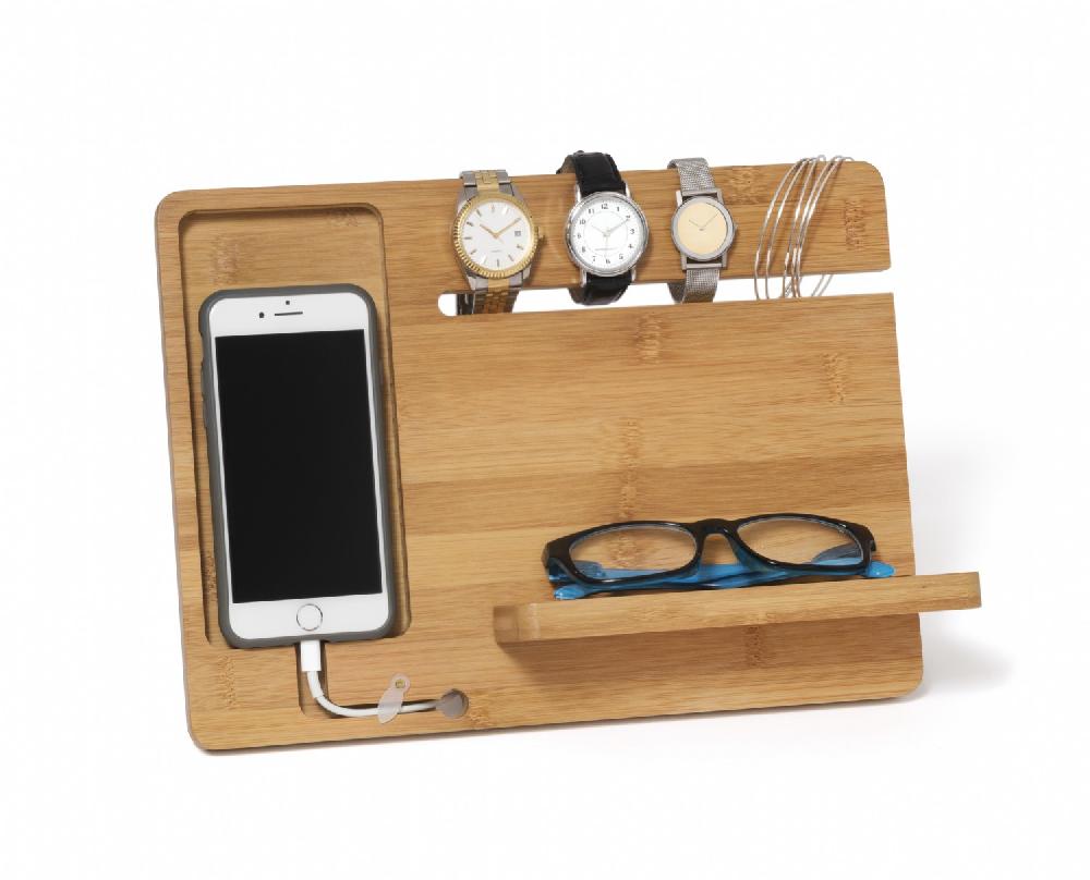 Lipper International Bamboo Smartphone & Watch Stand