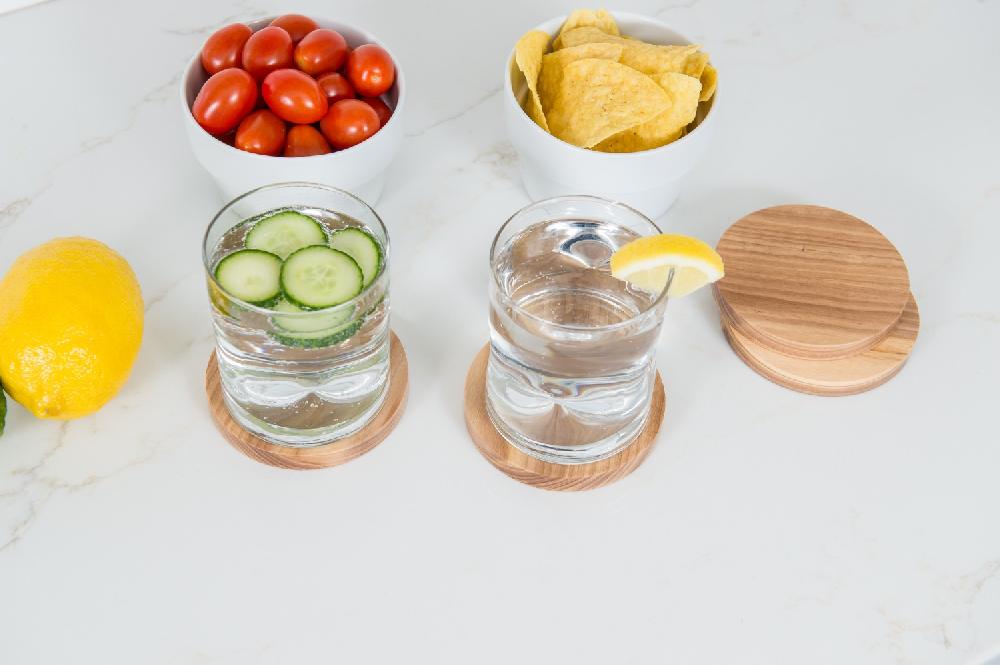 Lipper International Olive Wood Coasters Set Of 4