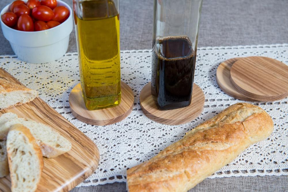 Lipper International Olive Wood Coasters Set Of 4
