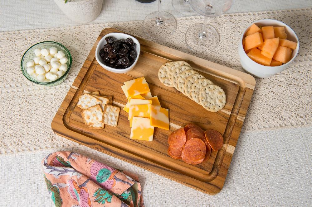 Lipper International Teak Edge Grain Cutting Board Medium