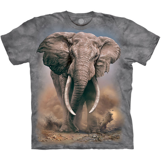Liquid Blue African Elephant Classic Cotton T-Shirt